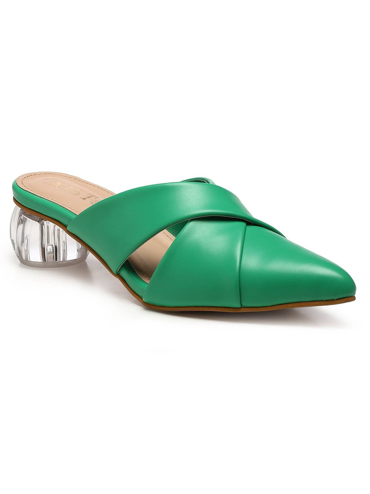 Comfort Green Pointed Toe Mule Heels | H78 - view 3