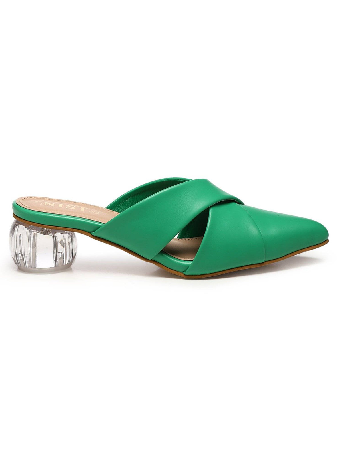 Comfort Green Pointed Toe Mule Heels | H78 - view 5