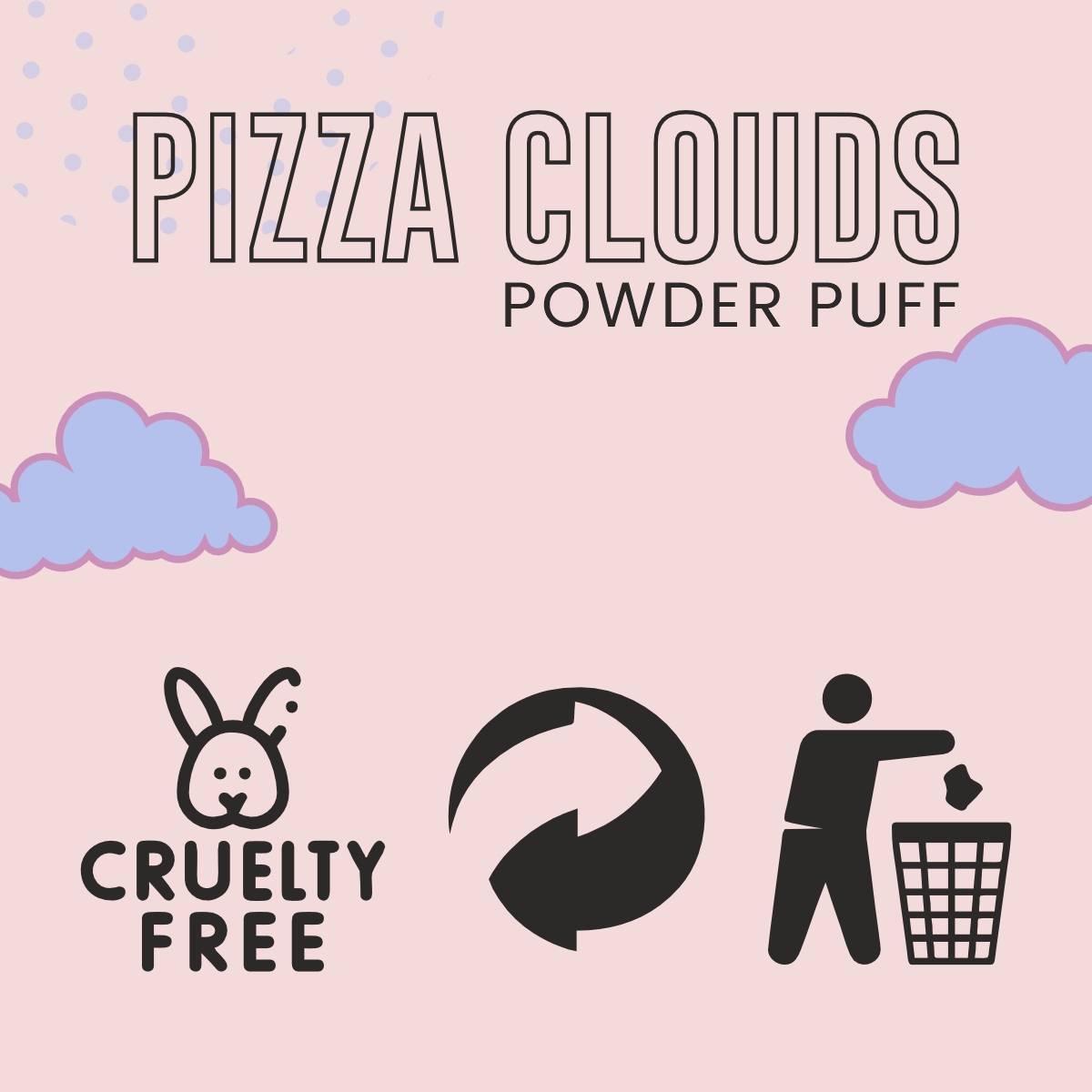 Pizza Clouds Powder Blue Puff - Pack Of 2 | C83 - view 7