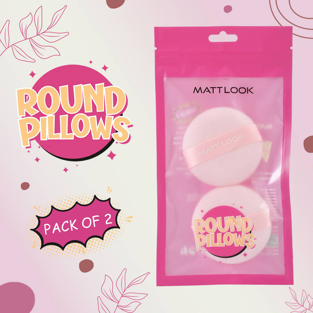 Round Pillows Powder Pink Puff - Pack Of 2 | C83 - view 2