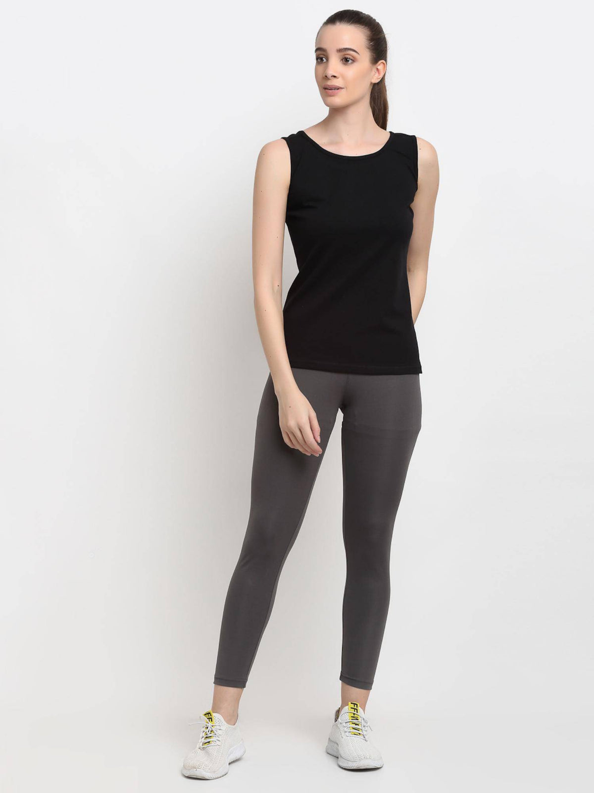 Maroon Round Neck Cotton Non Padded Camisole Top | TT98 - view 31