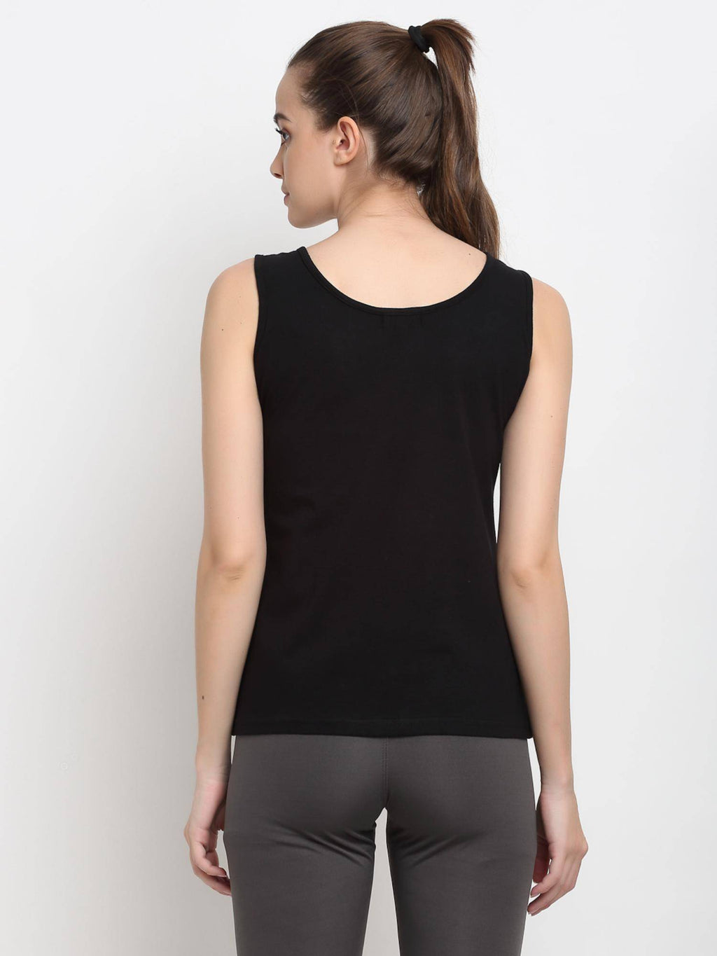 Maroon Round Neck Cotton Non Padded Camisole Top | TT98 - view 32