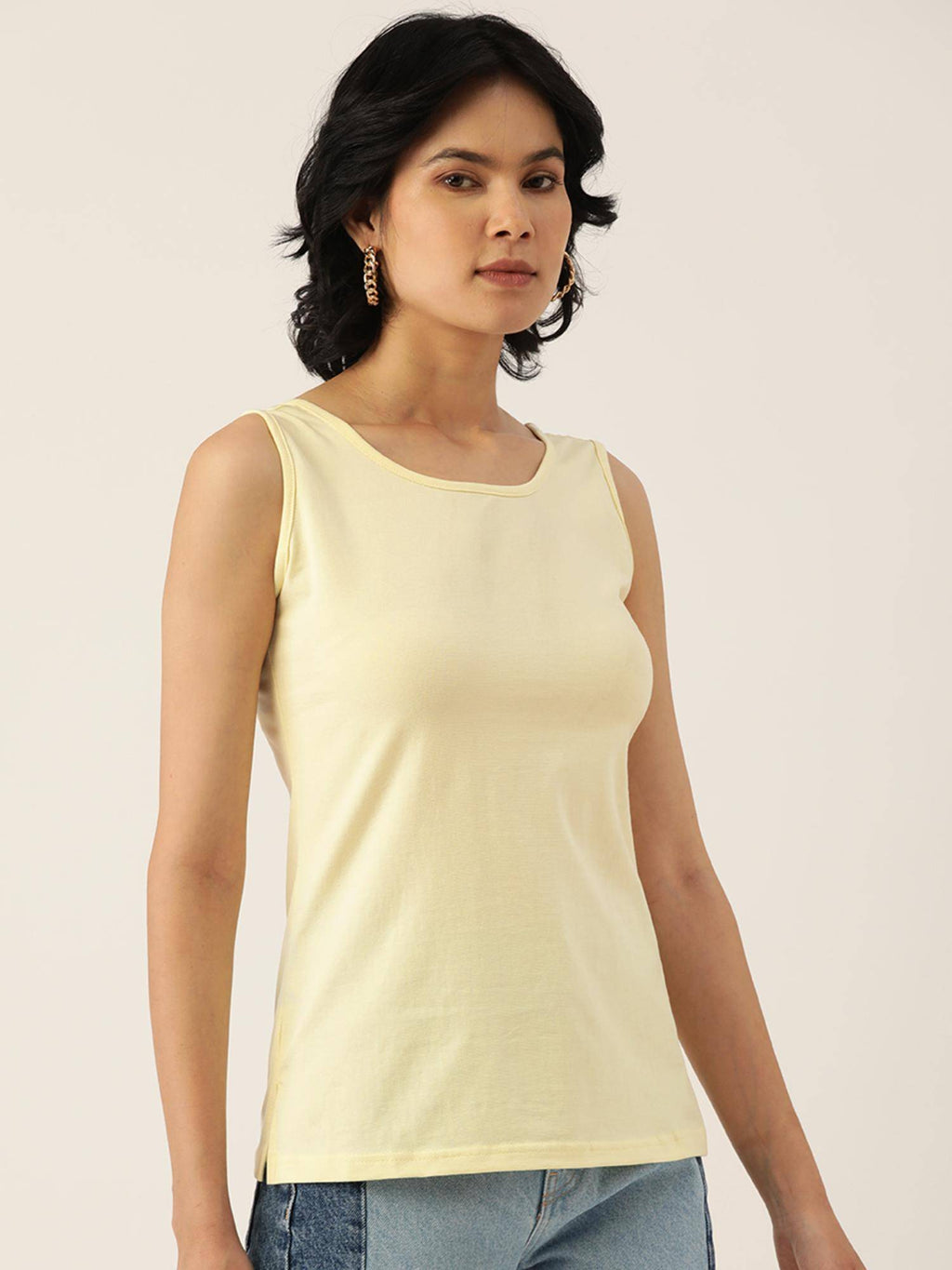 Maroon Round Neck Cotton Non Padded Camisole Top | TT98 - view 15