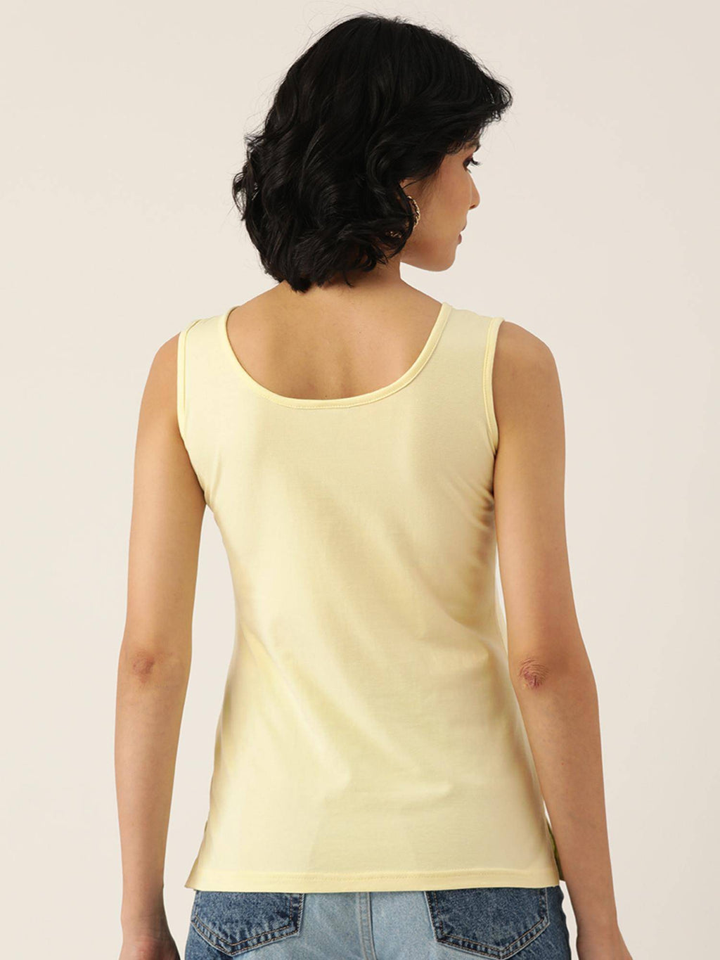 Maroon Round Neck Cotton Non Padded Camisole Top | TT98 - view 16