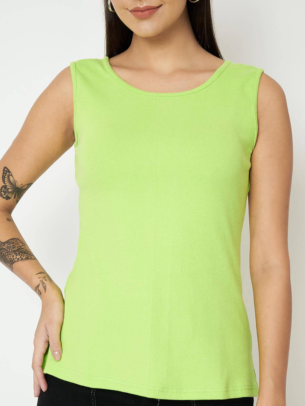 Beige Round Neck Cotton Non Padded Camisole Top | TT98 - view 23