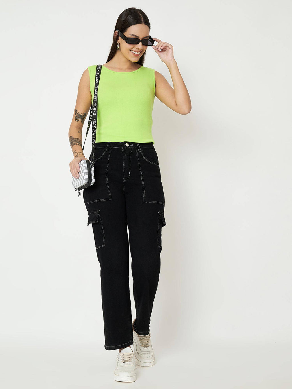 Beige Round Neck Cotton Non Padded Camisole Top | TT98 - view 25