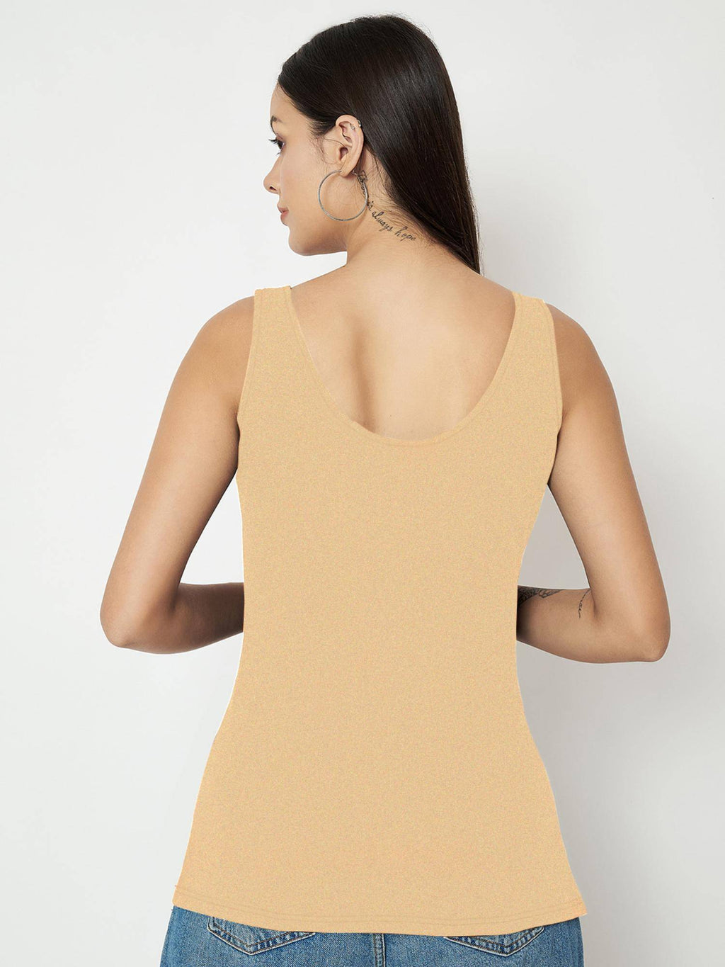 Green Round Neck Cotton Non Padded Camisole Top | TT98 - view 51