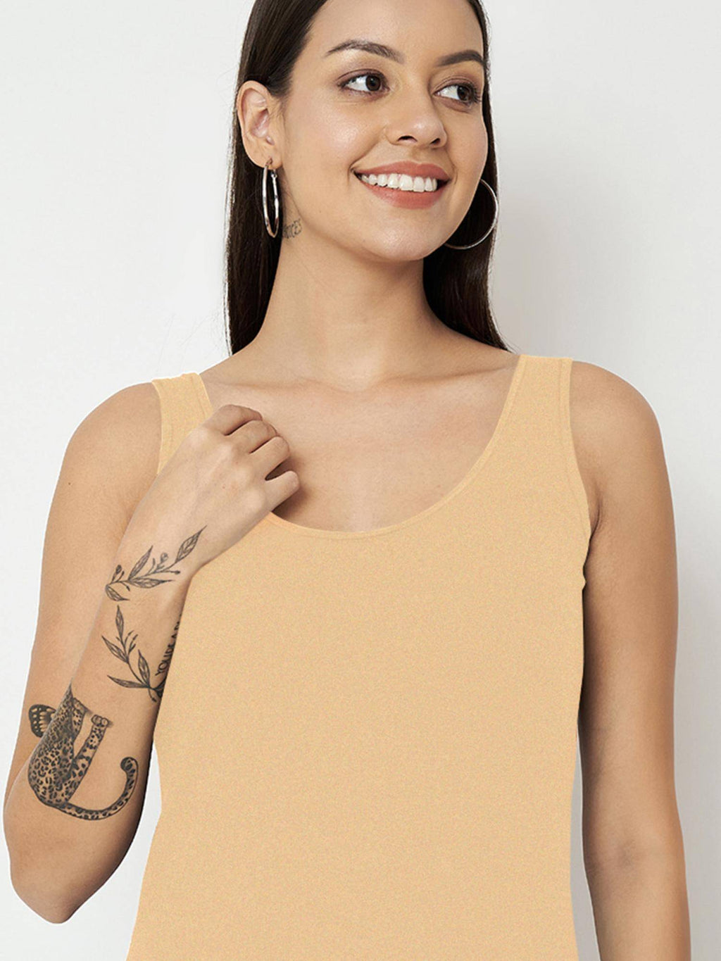 Pink Round Neck Cotton Non Padded Camisole Top | TT98 - view 33