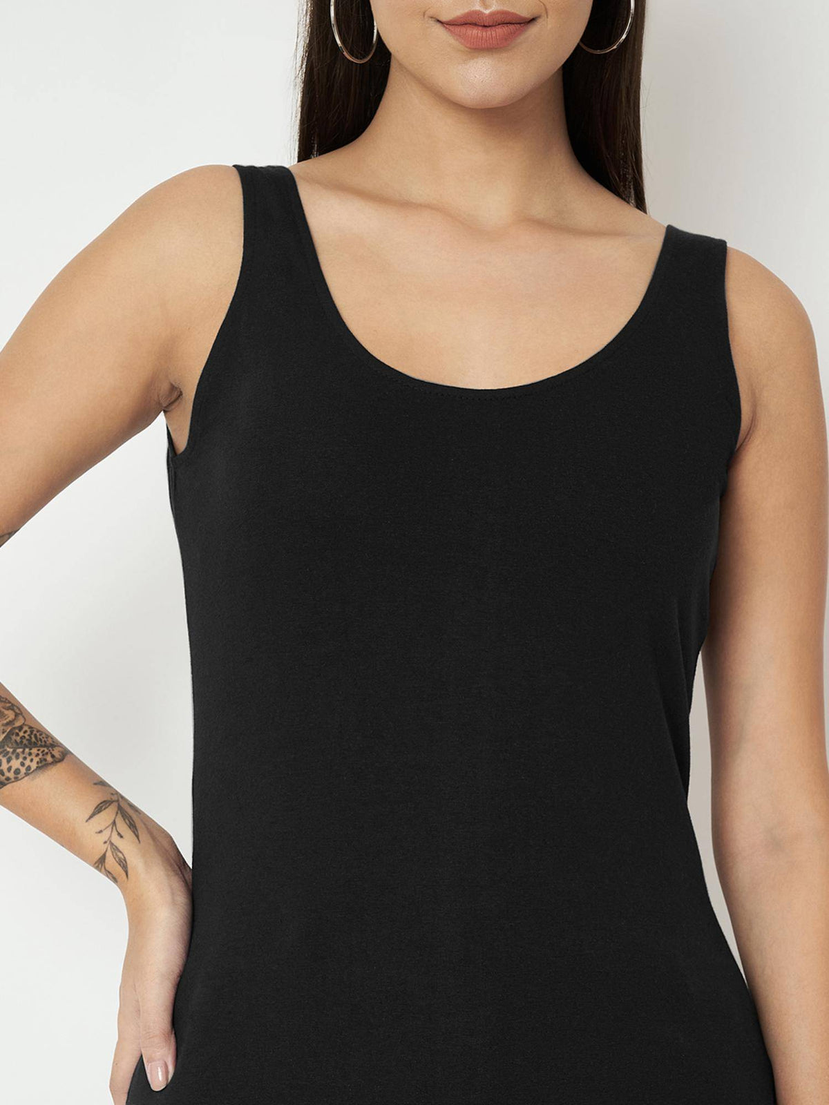 Pink Round Neck Cotton Non Padded Camisole Top | TT98 - view 47