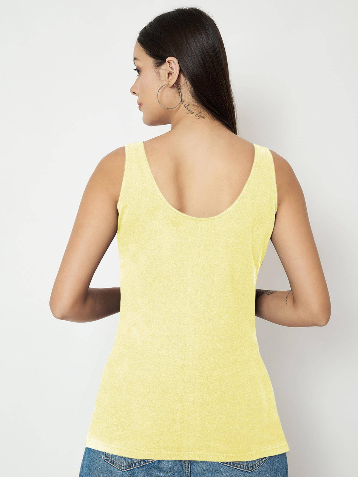 Green Round Neck Cotton Non Padded Camisole Top | TT98 - view 58