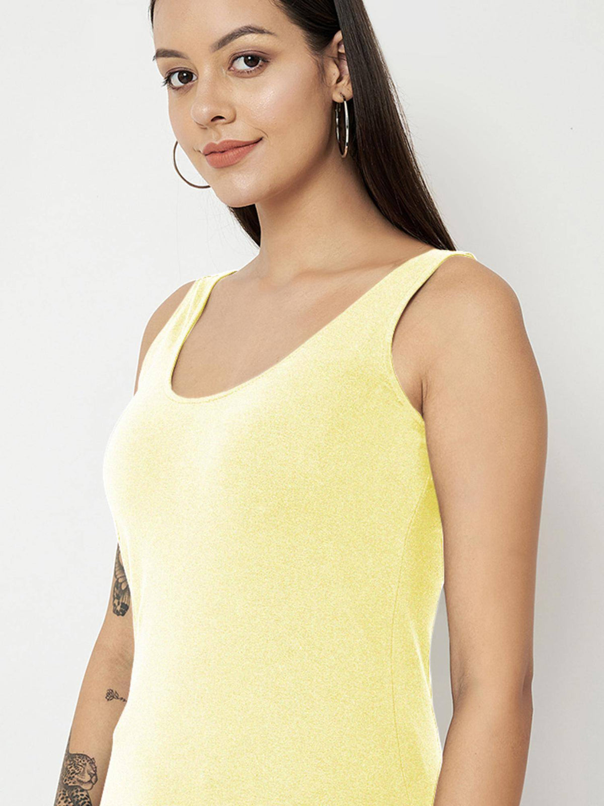 Green Round Neck Cotton Non Padded Camisole Top | TT98 - view 61