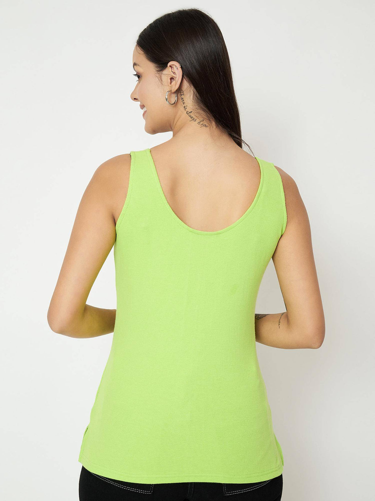 Pink Round Neck Cotton Non Padded Camisole Top | TT98 - view 37