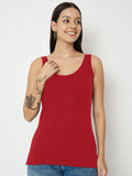 Green Round Neck Cotton Non Padded Camisole Top | TT98 - view 36