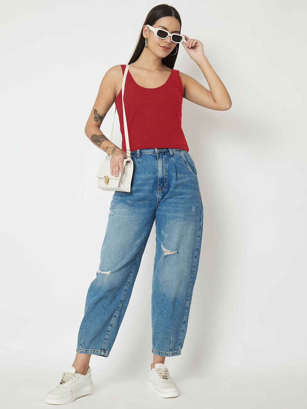 Green Round Neck Cotton Non Padded Camisole Top | TT98 - view 42