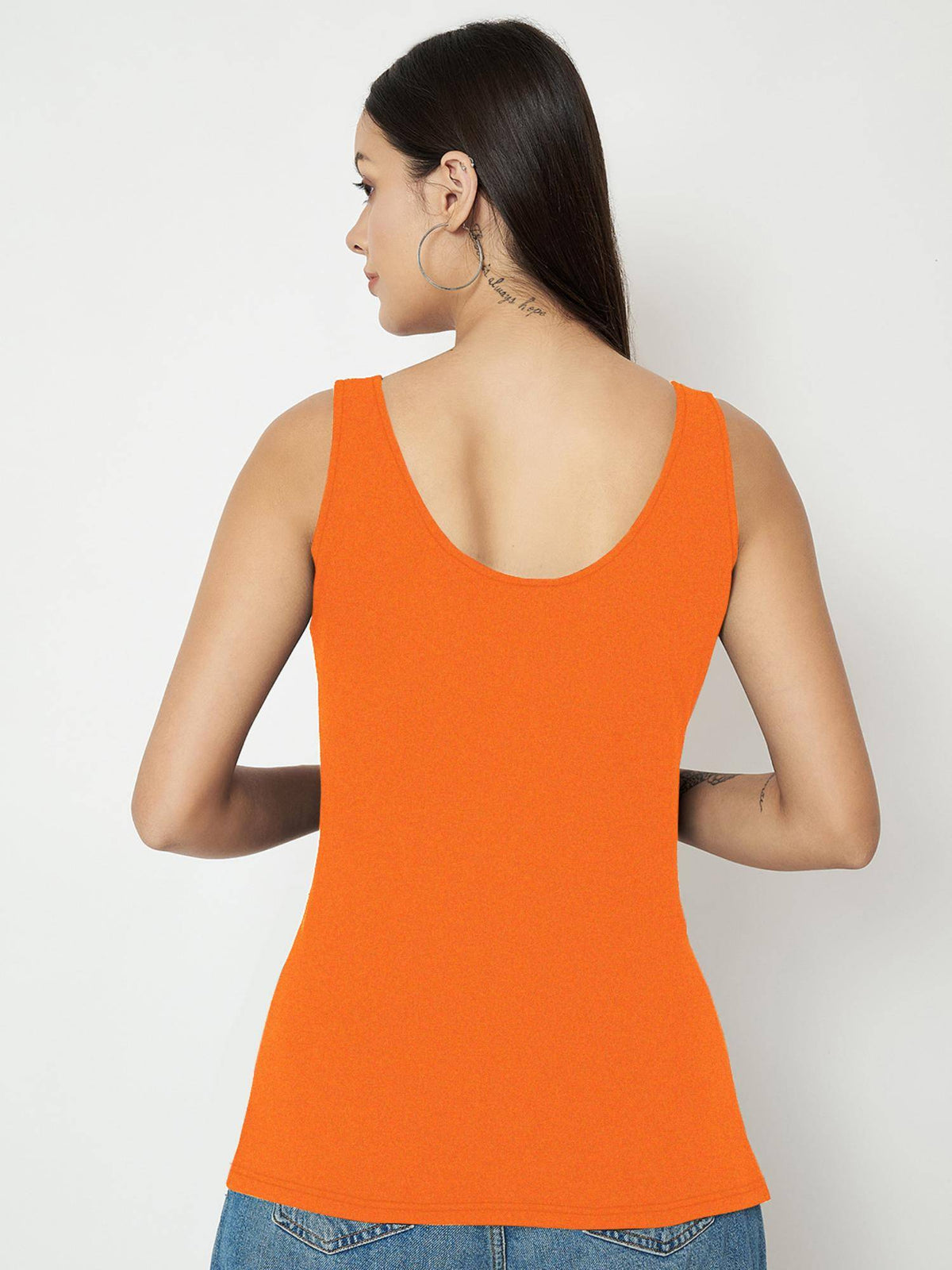Green Round Neck Cotton Non Padded Camisole Top | TT98 - view 44