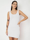 Pink Cotton Round Neck Longline Side Slits Slip Top | TT98 - view 29