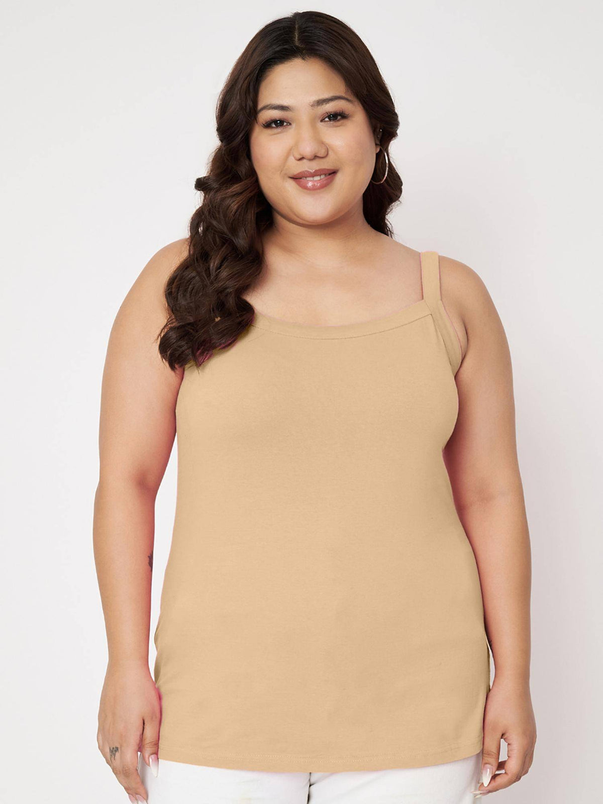 Navy Blue Plus Size Non-Padded Camisole Top | TT98 - view 36
