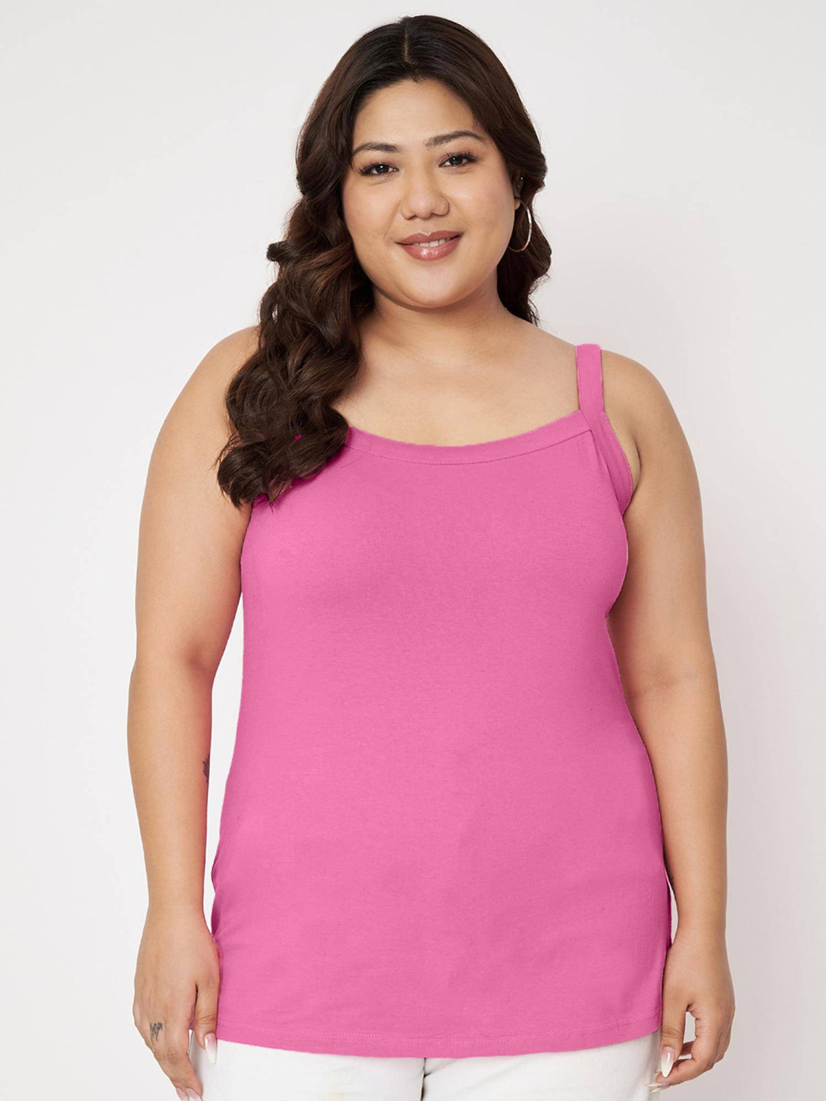 Black Plus Size Non-Padded Camisole Top | TT98 - view 8