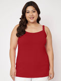 Maroon Plus Size Non-Padded Camisole Top | TT98 - view 1