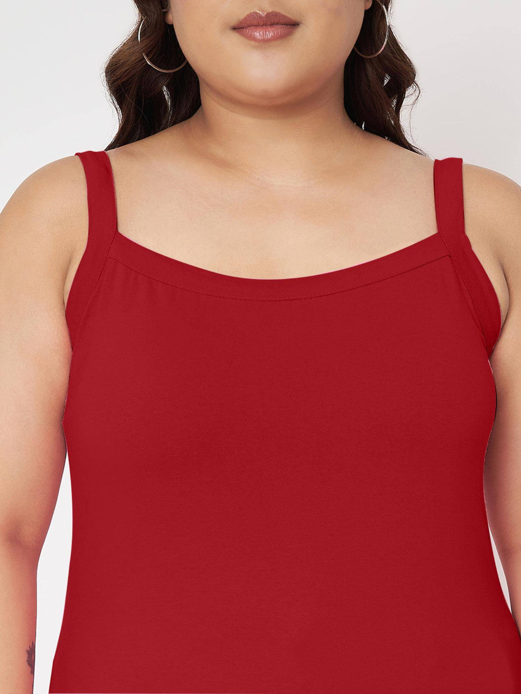 Maroon Plus Size Non-Padded Camisole Top | TT98 - view 3
