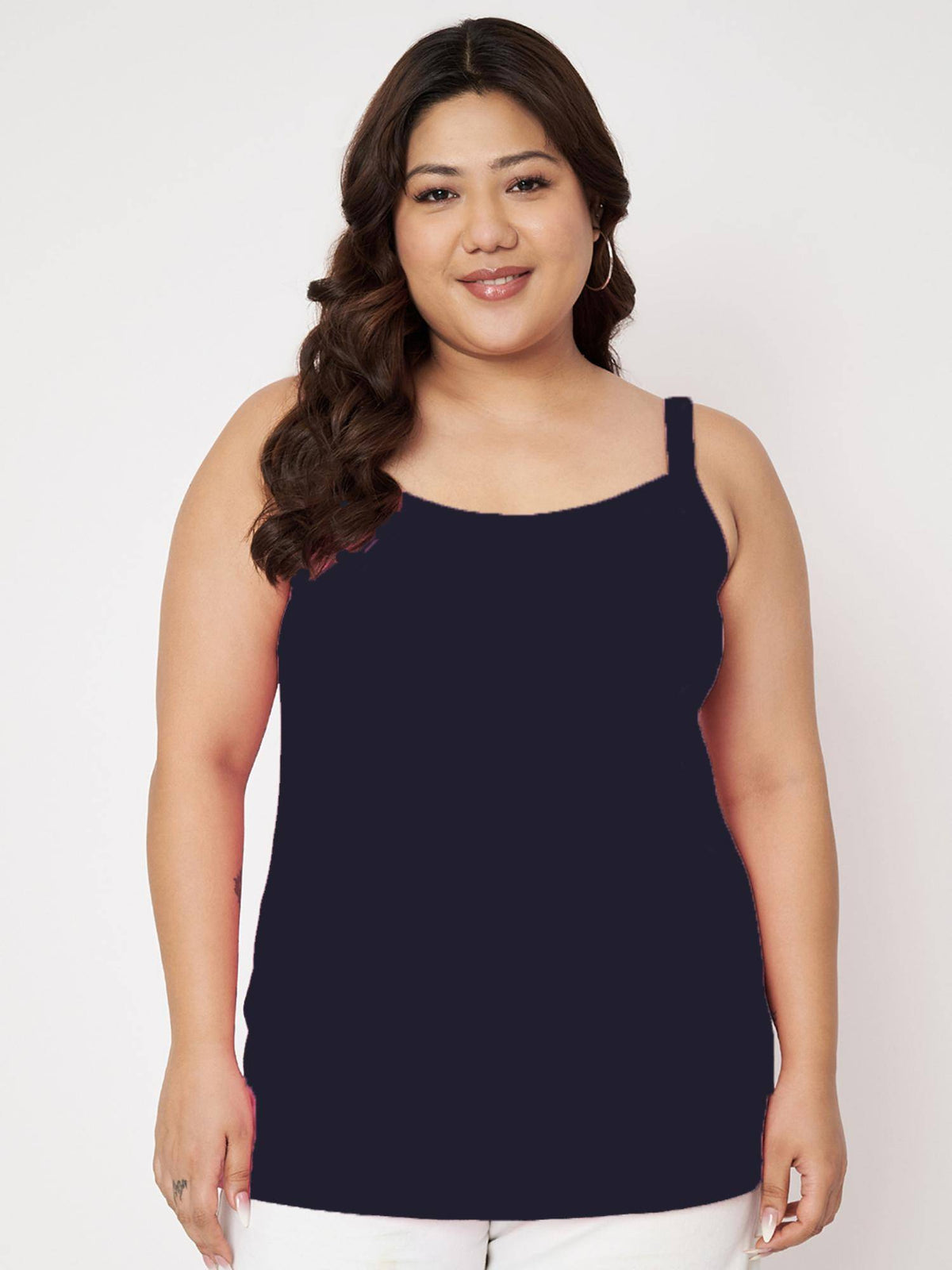 Black Plus Size Non-Padded Camisole Top | TT98 - view 57