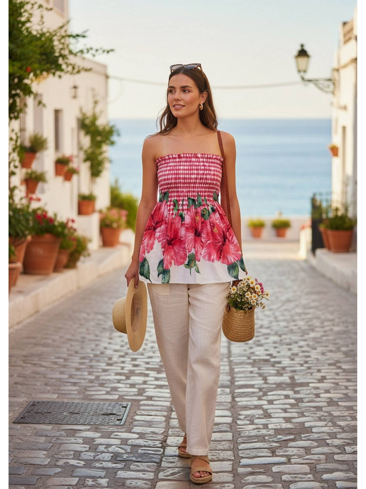 Pink Paradise Smocked Top | TT90 - view 1