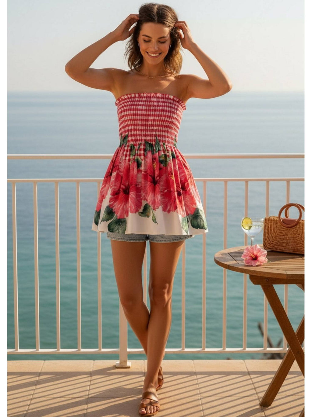 Pink Paradise Smocked Top | TT90 - view 3