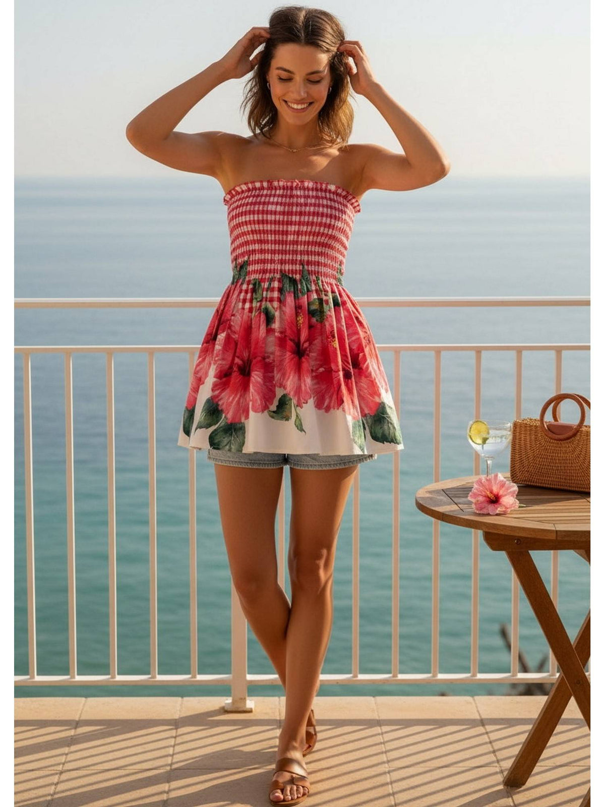Pink Paradise Smocked Top | TT90 - view 3