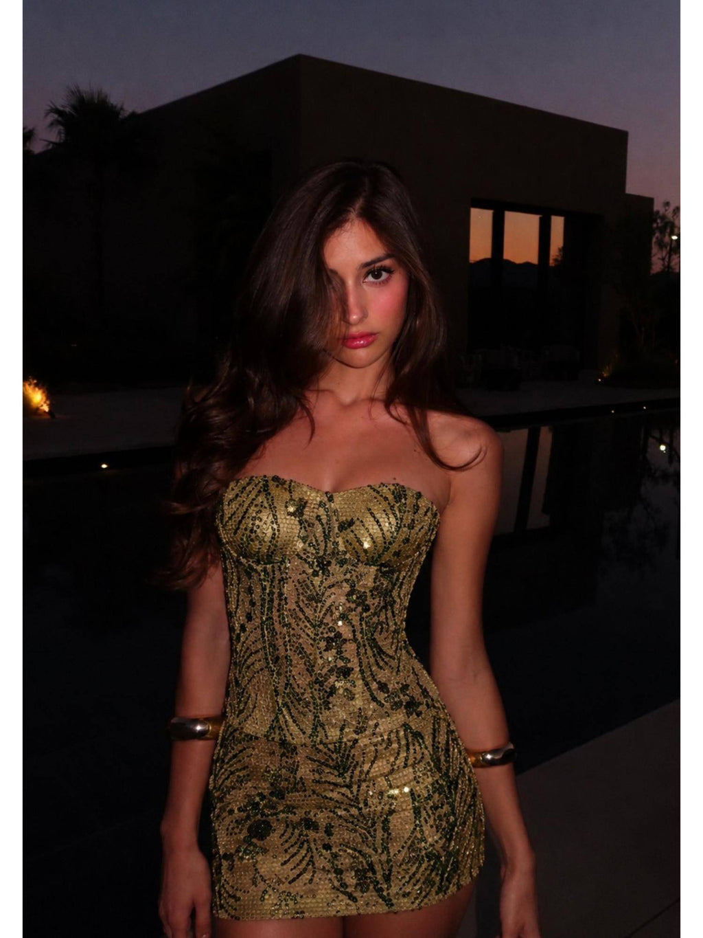 Zanzibar Green Embellished Corset Top | CT61 - view 4