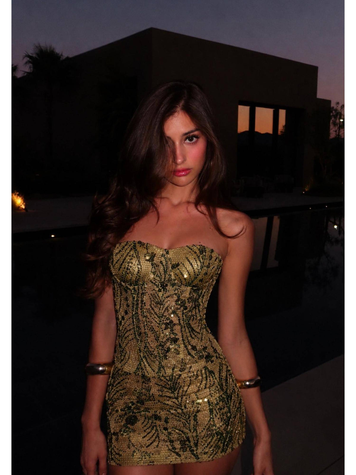 Zanzibar Green Embellished Corset Top | CT61 - view 4