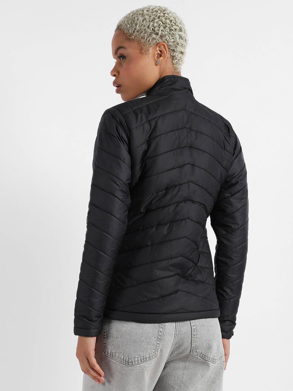 Womens Quilted Puffer Jacket With Zip Closure | JC78 - view 3