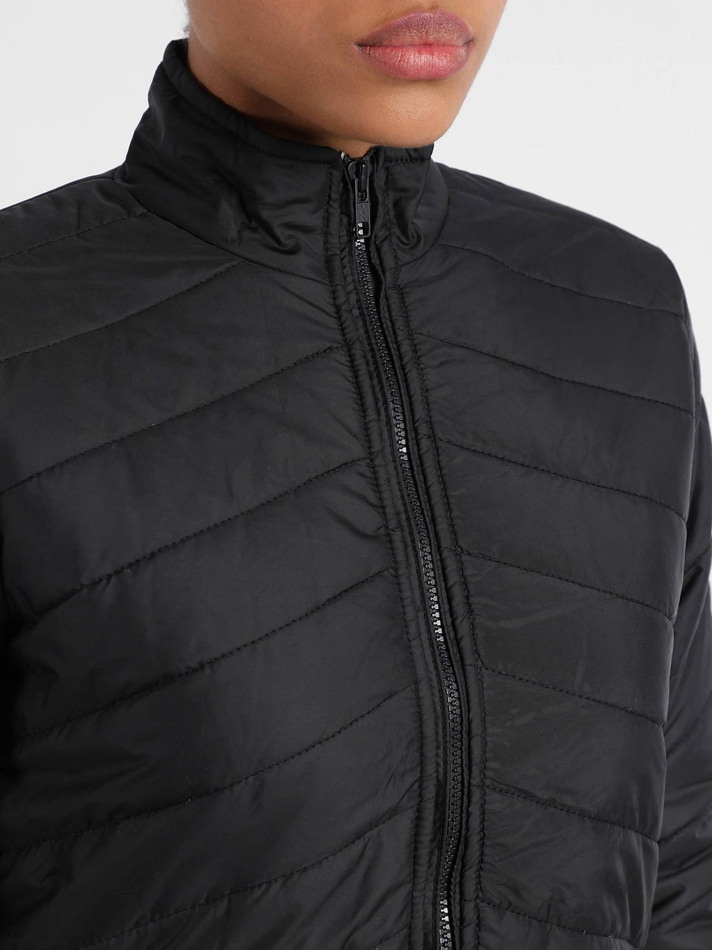 Womens Quilted Puffer Jacket With Zip Closure | JC78 - view 6