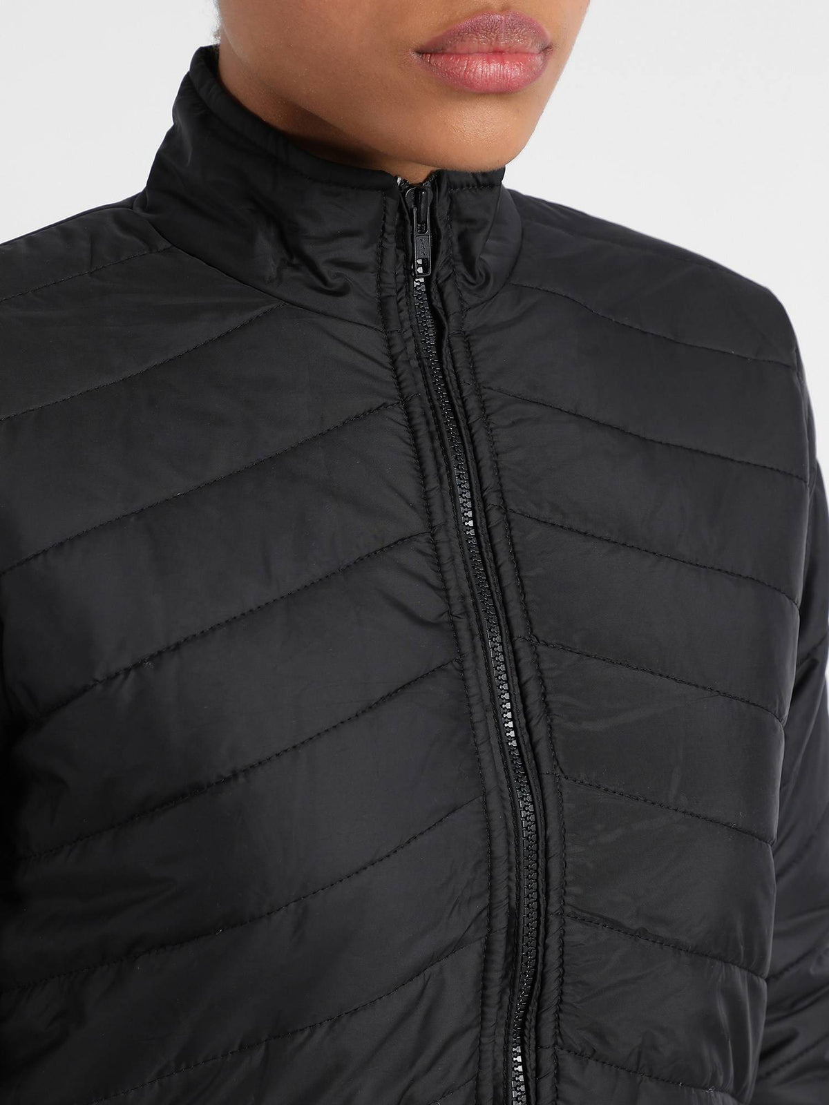 Womens Quilted Puffer Jacket With Zip Closure | JC78 - view 6