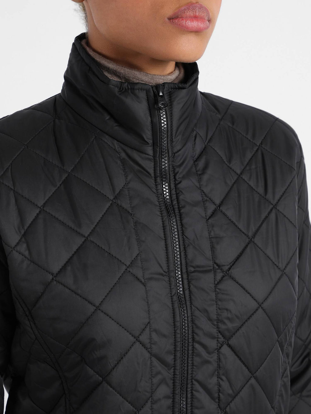 Womens Quilted Puffer Jacket With Zip Closure | JC78 - view 6