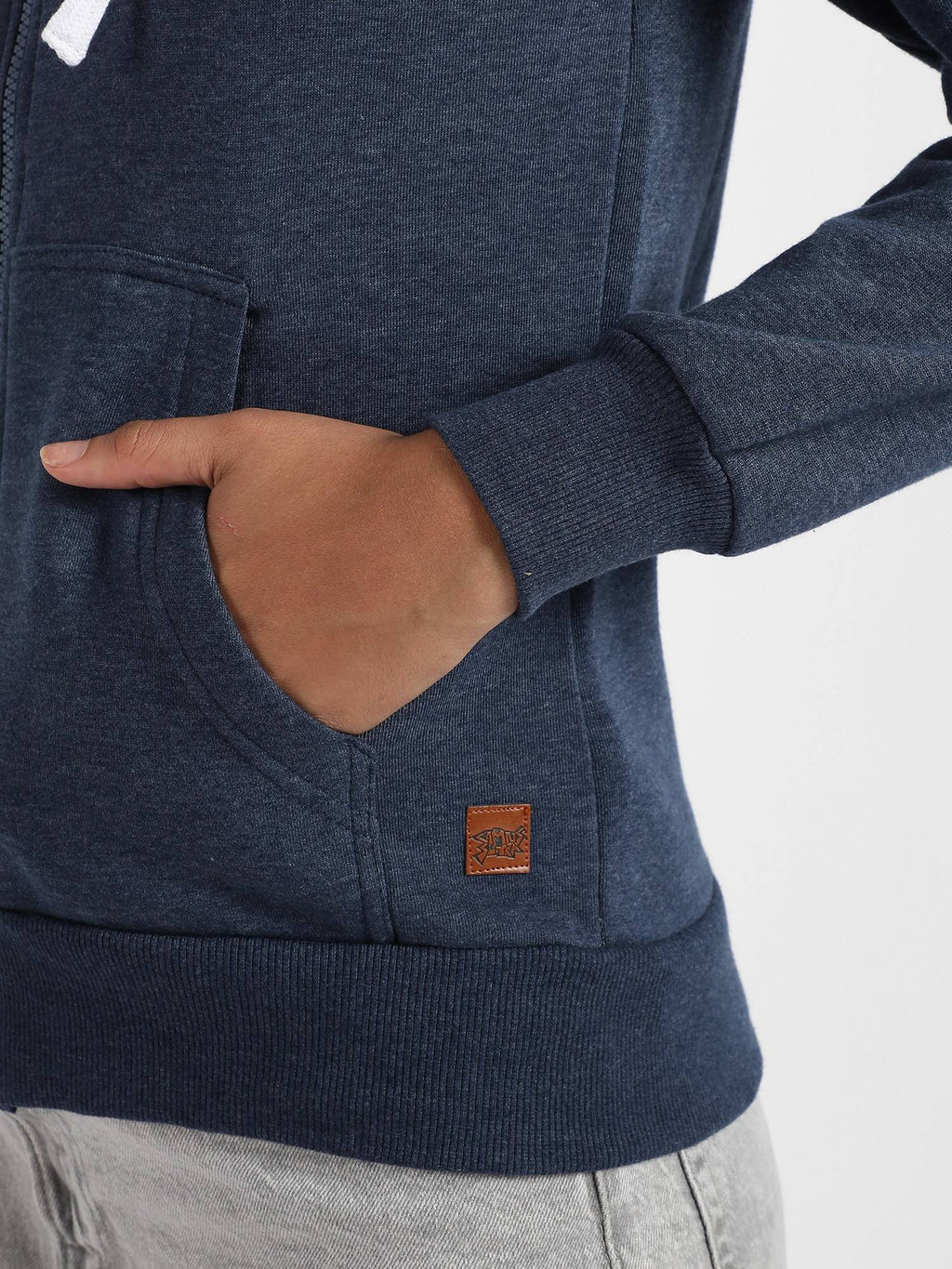 Womens Zip-Front Hoodie With Contrast Drawstring | HD56 - view 8