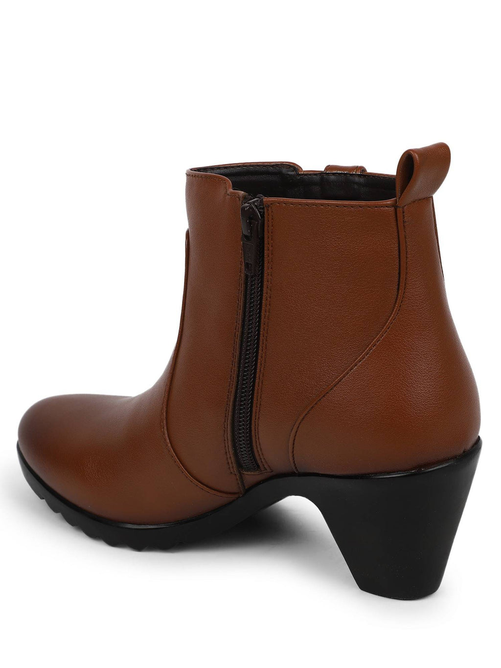 Tan Women Zip Casual Boots | BT61 - view 3