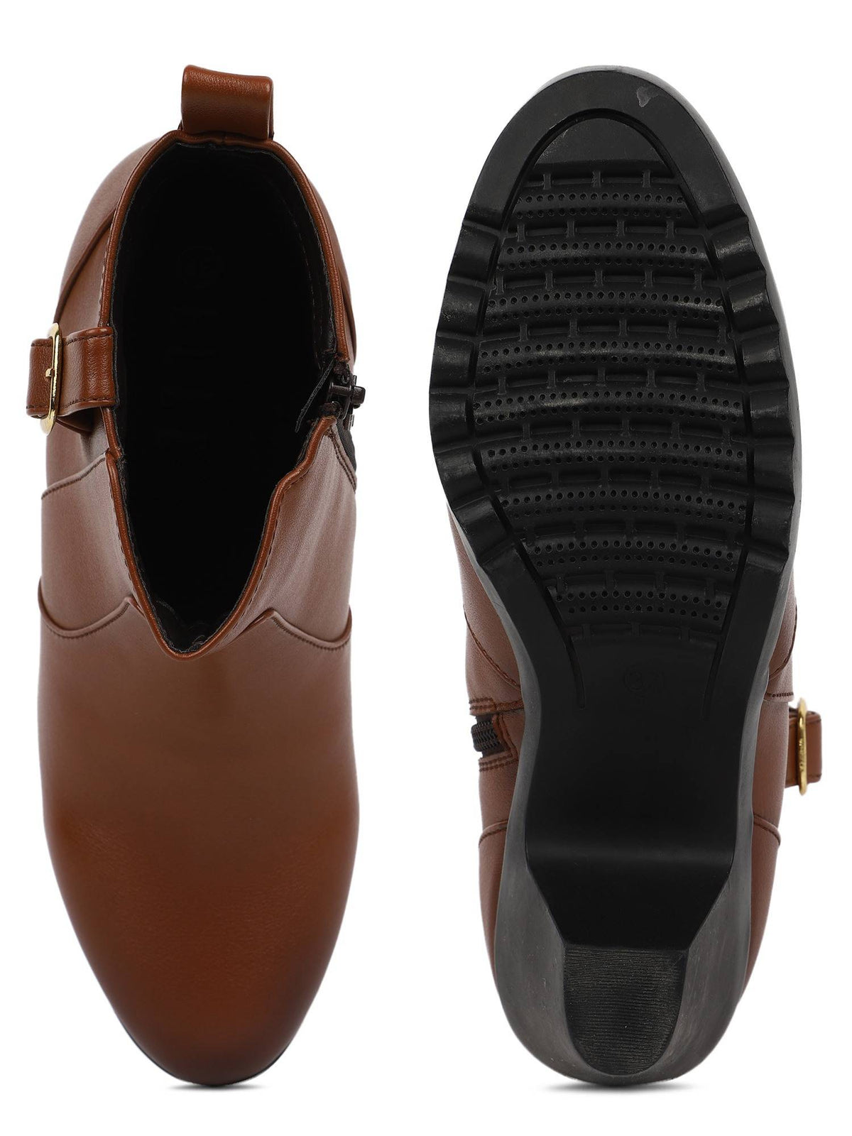 Tan Women Zip Casual Boots | BT61 - view 5