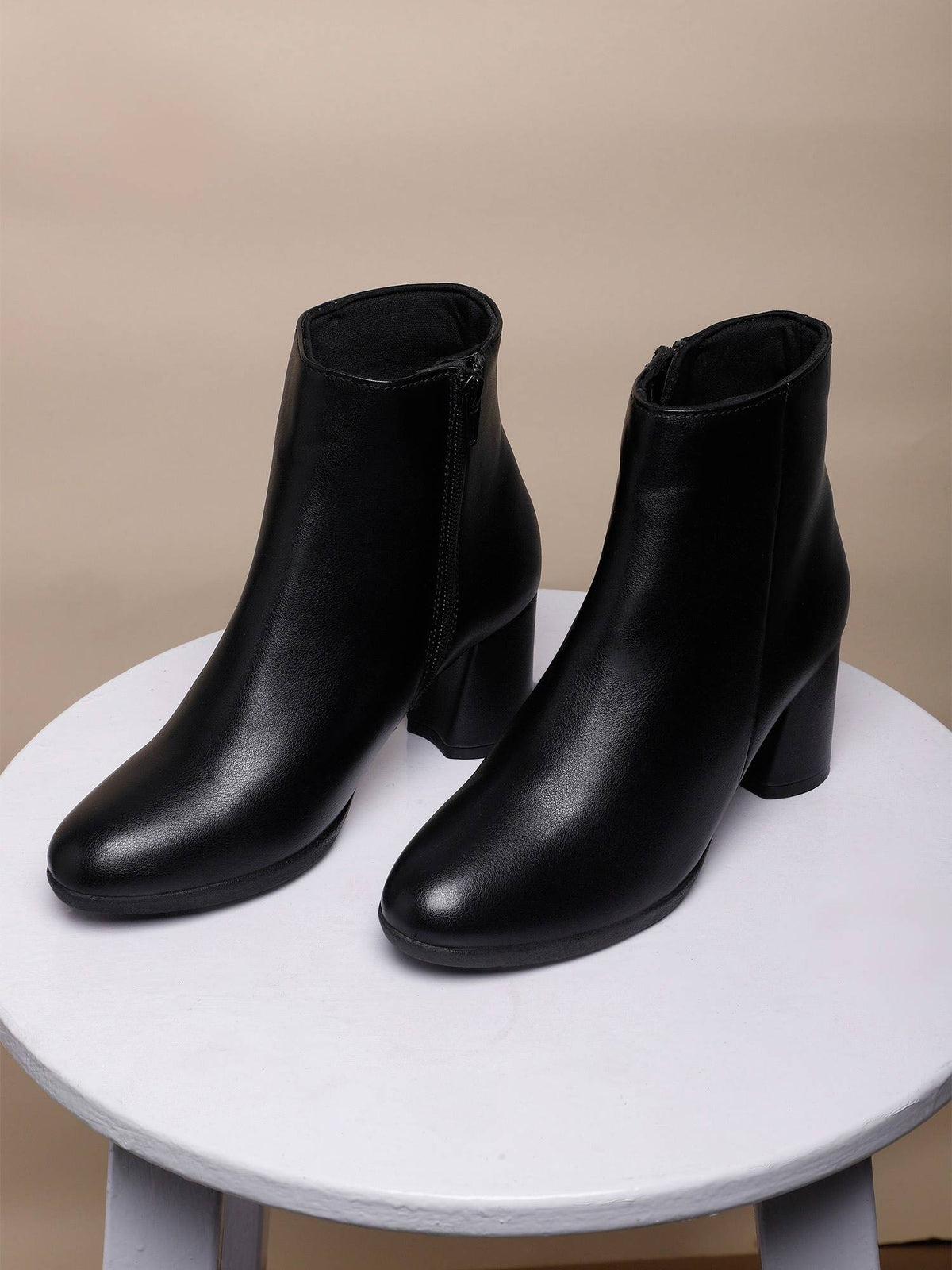 Black Women Slip On Casual Boots | BT61 - view 1