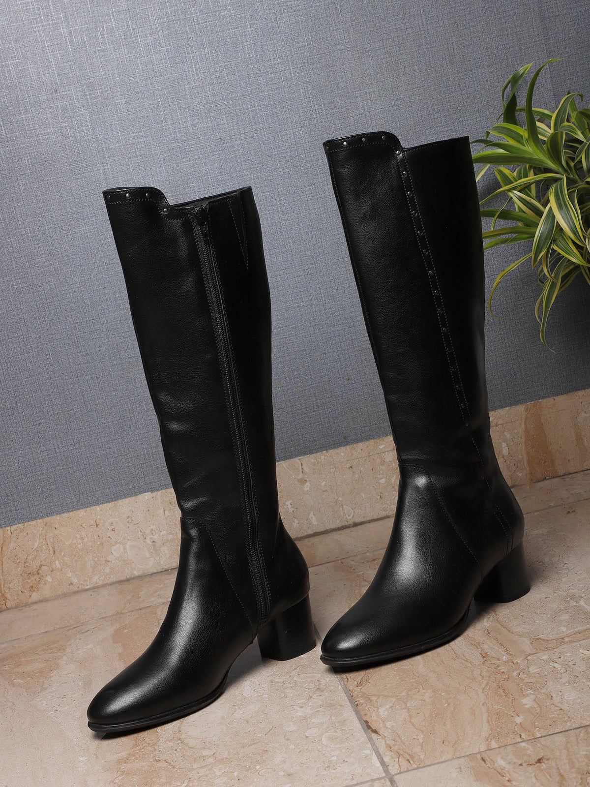 Black Women Zip Casual Boots | BT61 - view 1