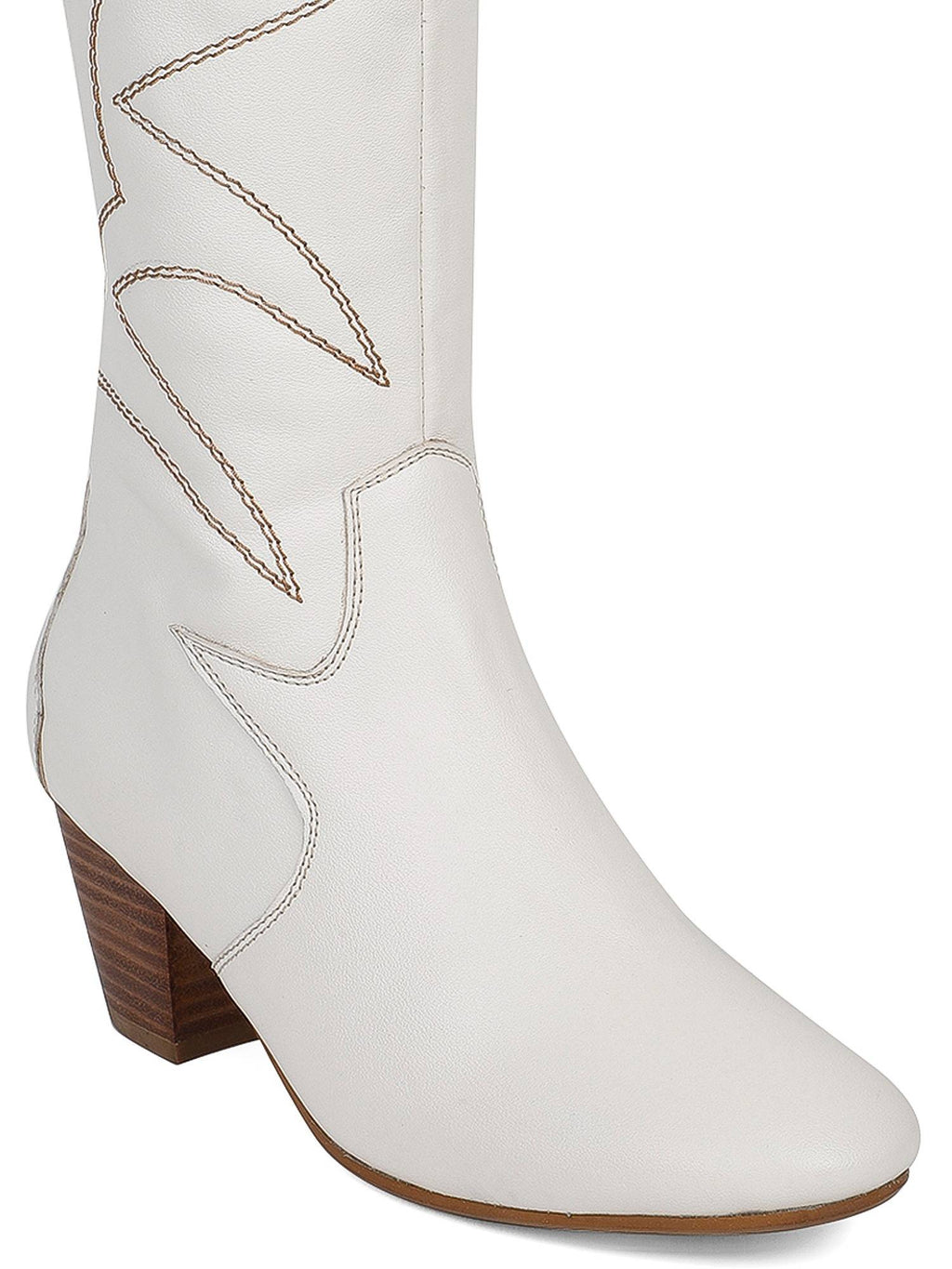 White Women Zip Casual Boots | BT61 - view 5