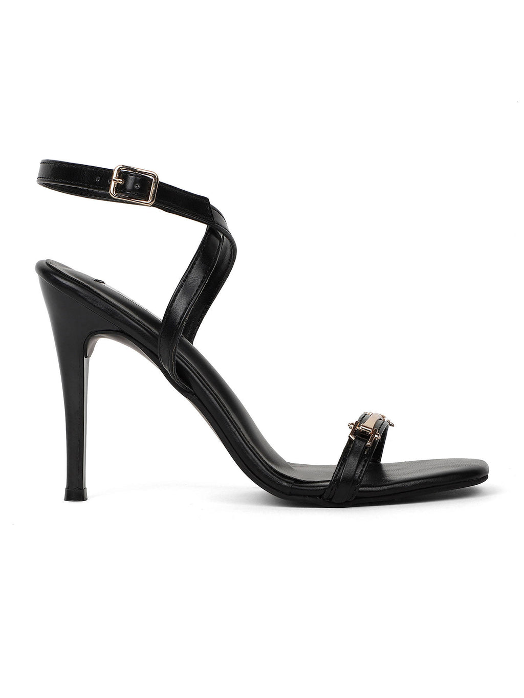 Black Women Buckle Sandals | H78 - view 4