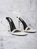 White Women Buckle Sandals | H78 - view 1