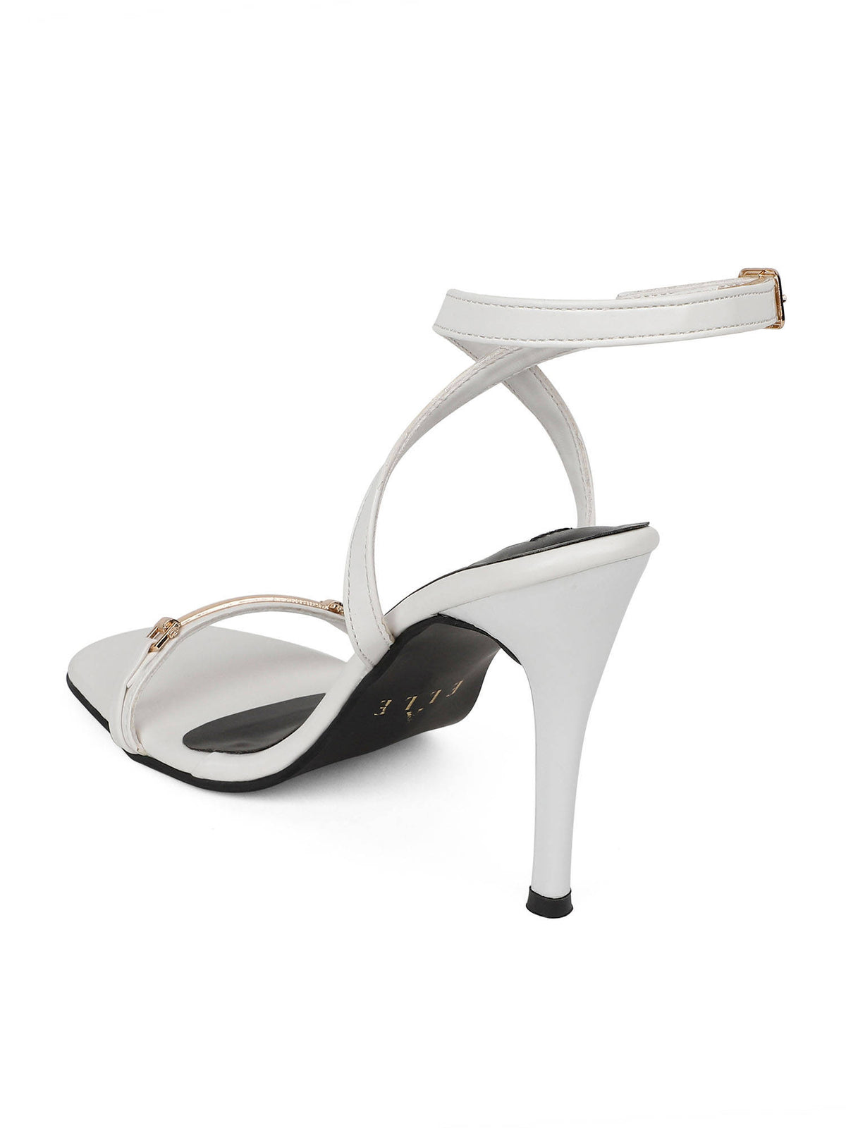 White Women Buckle Sandals | H78 - view 2