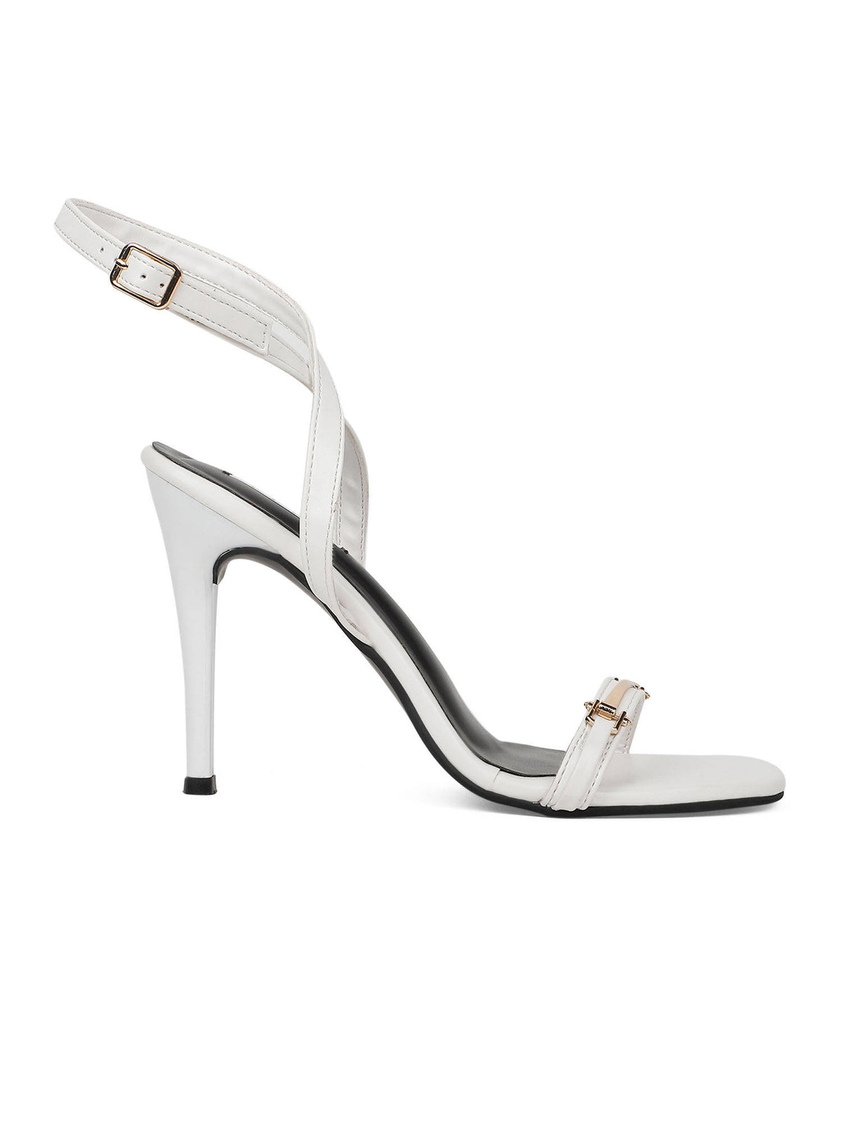 White Women Buckle Sandals | H78 - view 4
