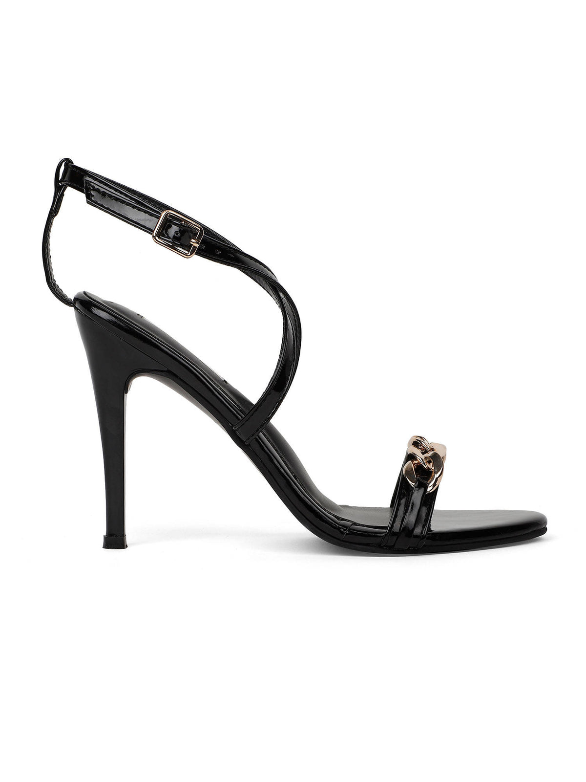 Black Women Buckle Sandals | H78 - view 4