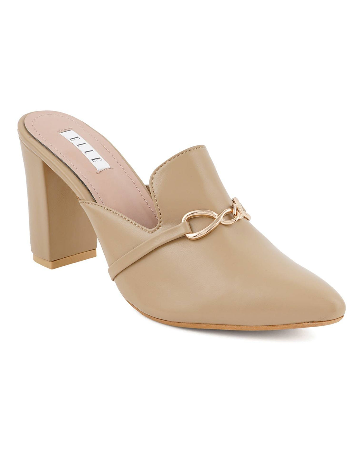 Beige Women Slip On Mules | H78 - view 2