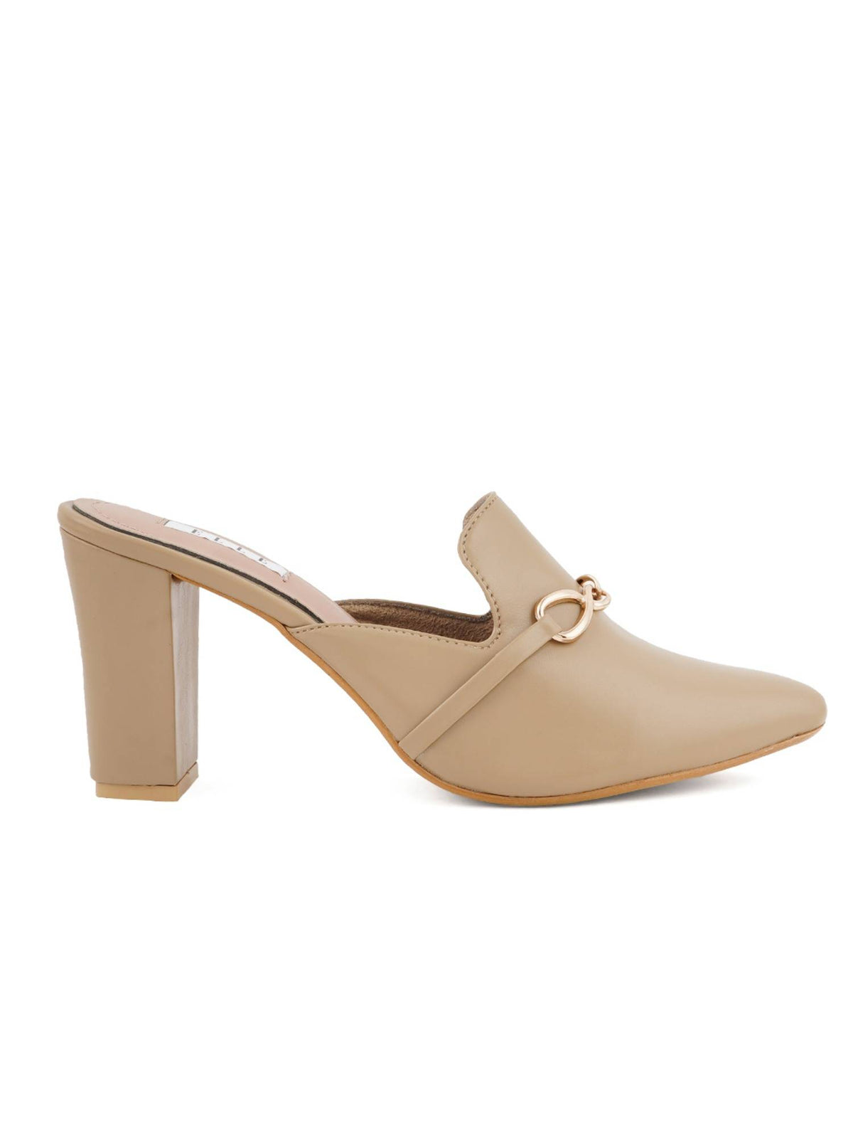 Beige Women Slip On Mules | H78 - view 5