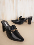 Black Women Slip On Mules | H78 - view 1