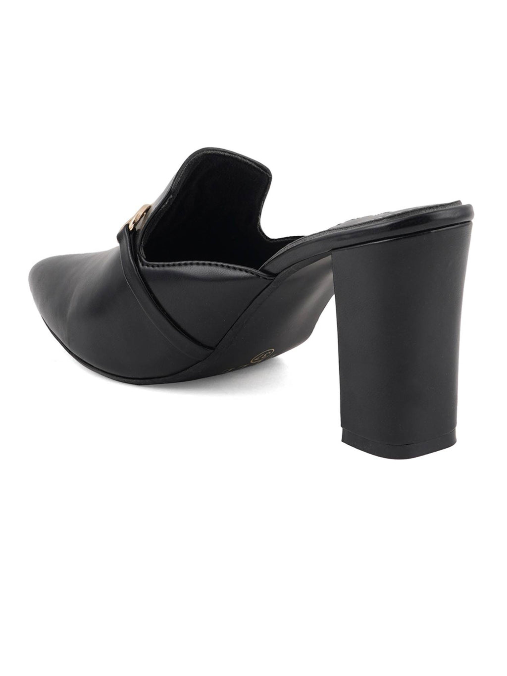 Black Women Slip On Mules | H78 - view 3