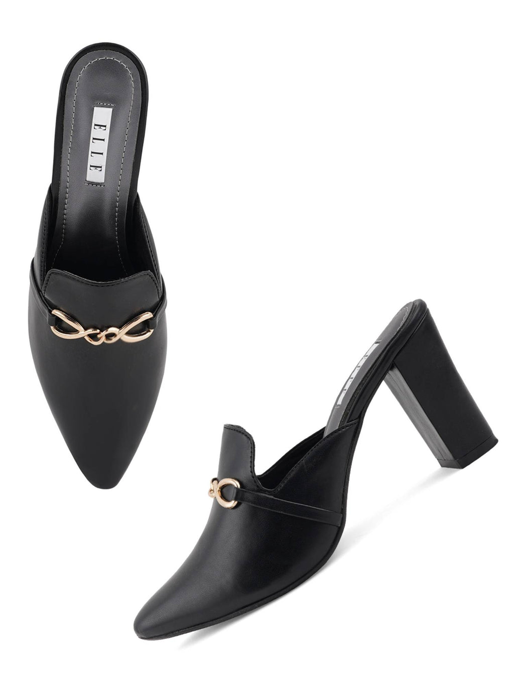 Black Women Slip On Mules | H78 - view 7
